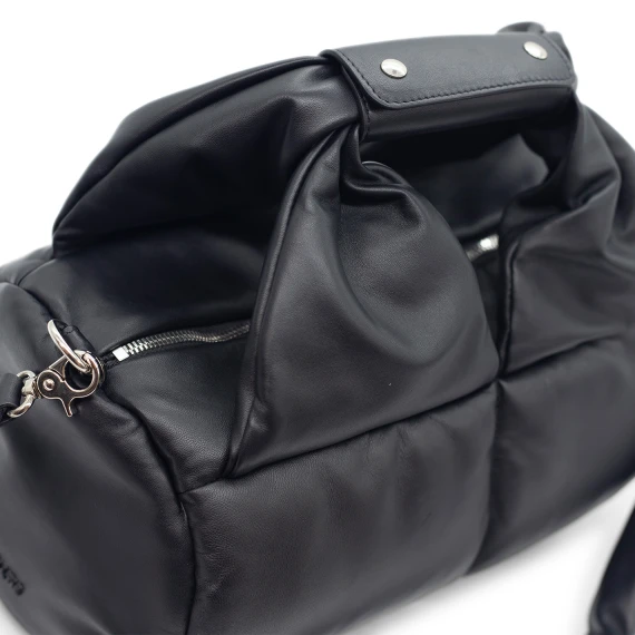 Lana<br/>Bauletto medio trapunta nero